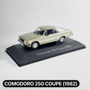 Miniatura Carros Clássicos do Brasil Nacional Comodoro 250 Coupe 1982 Dourado Escala 1:43