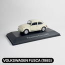 Miniatura Carros Clássicos do Brasil Nacional Volkswagen Fusca 1985 Bege Escala 1:43
