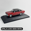 Miniatura Carros Clássicos do Brasil Nacional Opala Luxo 3800 1970 Vermelho Escala 1:43
