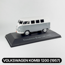 Miniatura Carros Clássicos do Brasil Nacional Volkswagen Kombi 1200 1957 Cinza Escala 1:43