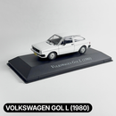 Miniatura Carros Clássicos do Brasil Nacional Volkswagen Gol L 1980 Branco Escala 1:43
