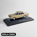 Miniatura Carros Clássicos do Brasil Nacional Opala 1968 Dourado Escala 1:43