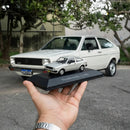 Miniatura Carros Clássicos do Brasil Nacional Volkswagen Gol L 1980 Branco Escala 1:43