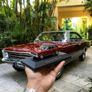 Miniatura Carros Clássicos do Brasil Nacional Opala Luxo 3800 1970 Vermelho Escala 1:43