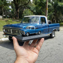 Miniatura Carros Clássicos do Brasil Nacional Ford F-100 1978 Azul Escala 1:43