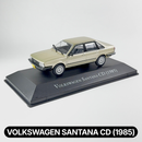 Miniatura Carros Clássicos do Brasil Nacional Volkswagen Santana CD 1985 Dourado Escala 1:43