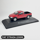 Miniatura Carros Clássicos do Brasil Nacional Fiat Strada 2009 Vermelho Escala 1:43