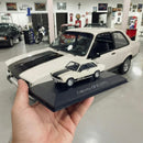 Miniatura Carros Clássicos do Brasil Nacional Chevette GP II 1977 Branco Escala 1:43