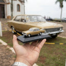 Miniatura Carros Clássicos do Brasil Nacional Opala 1968 Dourado Escala 1:43