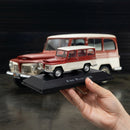 Miniatura Carros Clássicos do Brasil Nacional Rural Willys (1968) Vermelha Escala 1:43