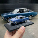 Miniatura Carros Clássicos do Brasil Nacional Comodoro Coupe 1975 Azul Escala 1:43