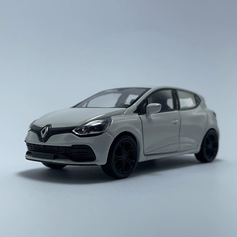 Miniatura Carrinho Clássico Brasileiro Renault Clio RS Branco Escala 1/36