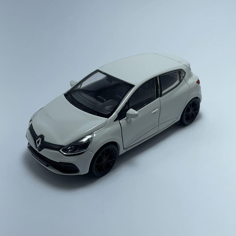 Miniatura Carrinho Clássico Brasileiro Renault Clio RS Branco Escala 1/36