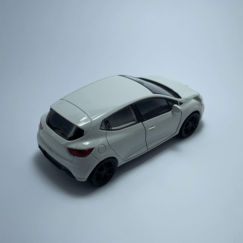 Miniatura Carrinho Clássico Brasileiro Renault Clio RS Branco Escala 1/36