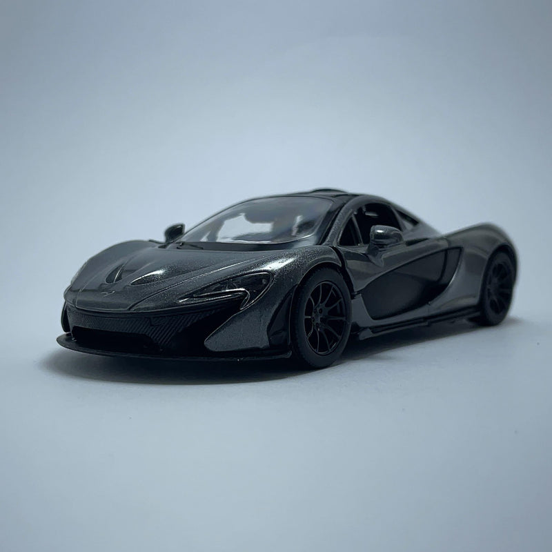 Miniatura Carro Esportivo de Corrida McLaren P1 Cinza Escala 1/36