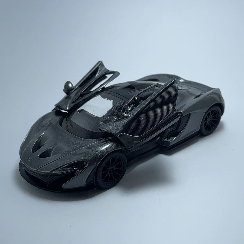 Miniatura Carro Esportivo de Corrida McLaren P1 Cinza Escala 1/36