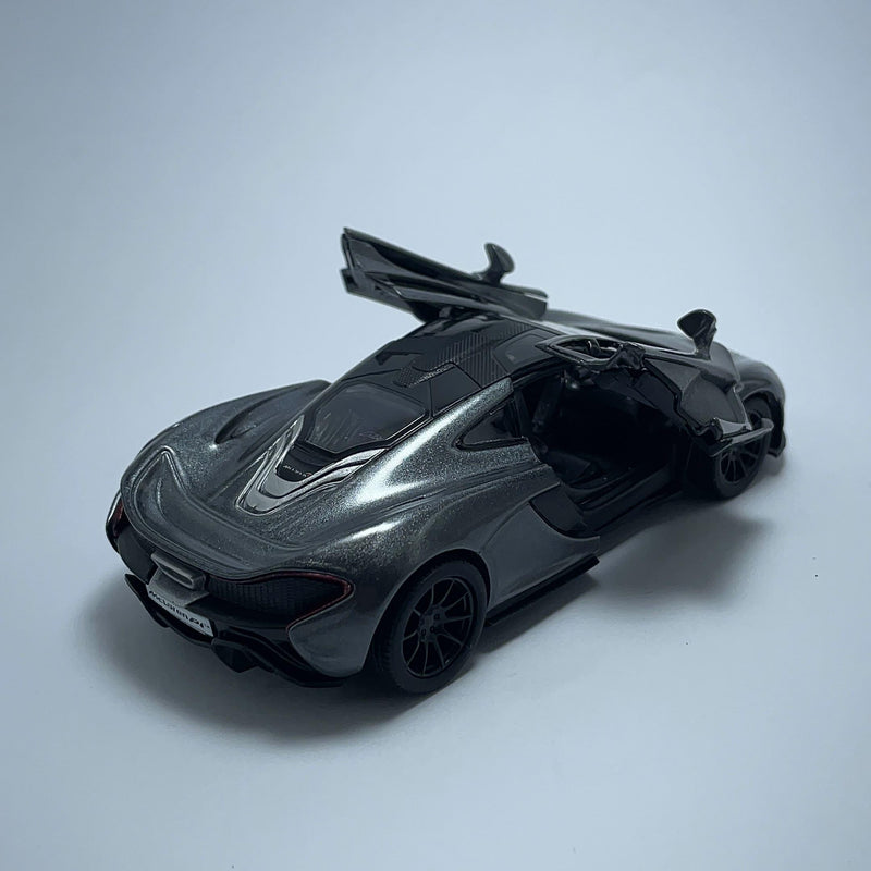 Miniatura Carro Esportivo de Corrida McLaren P1 Cinza Escala 1/36