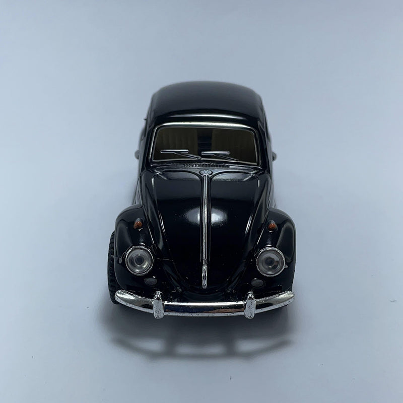 Carrinho Miniatura Antigo Brasileiro Clássico Volkswagen Fusca 1967 Preto Escala 1/36