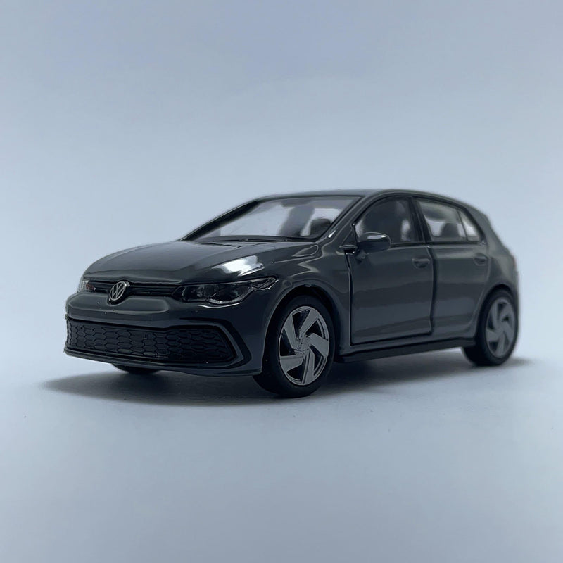 Miniatura Carro Clássico Brasileiro Esportivo Volkswagen Golf GTI MK8 Cinza Escala 1/36