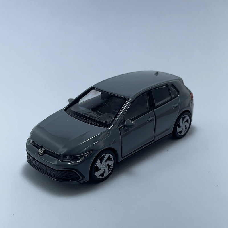 Miniatura Carro Clássico Brasileiro Esportivo Volkswagen Golf GTI MK8 Cinza Escala 1/36