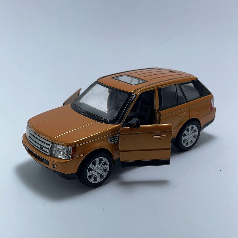 Carrinho Miniatura SUV Esportivo Range Rover Sport Laranja Escala 1/36