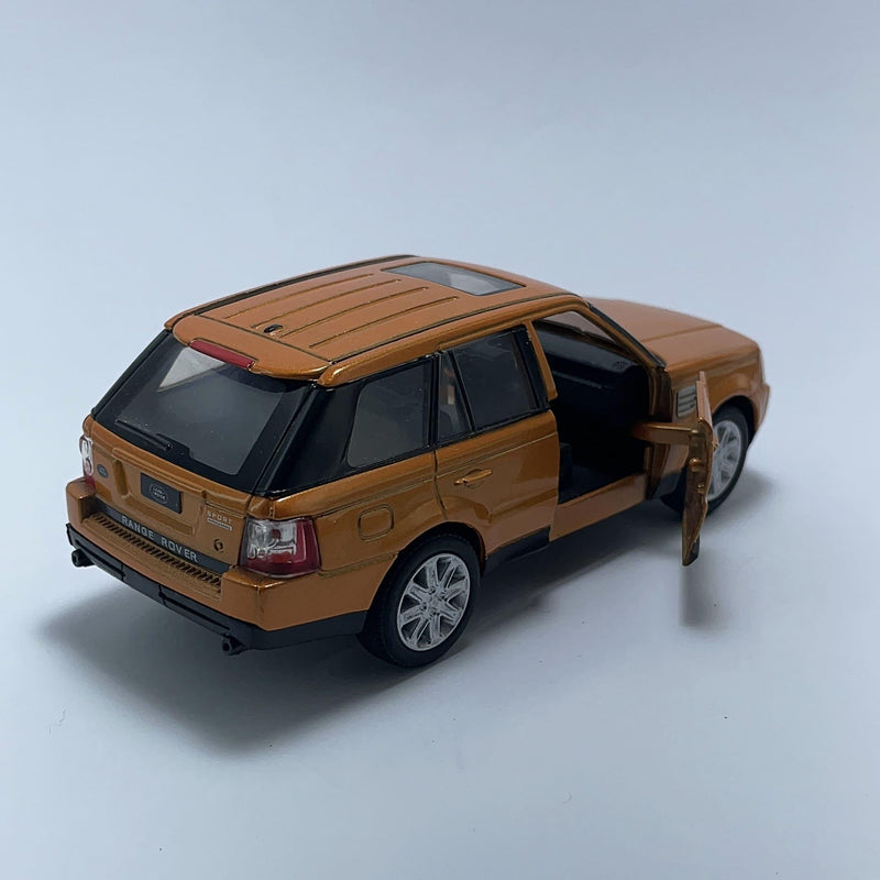 Carrinho Miniatura SUV Esportivo Range Rover Sport Laranja Escala 1/36