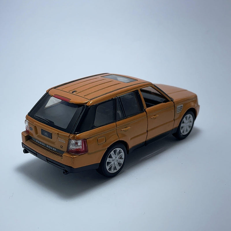 Carrinho Miniatura SUV Esportivo Range Rover Sport Laranja Escala 1/36