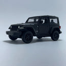 Carrinho Miniatura Jeep Wrangler Rubicon 2dr Preto Escala 1/36