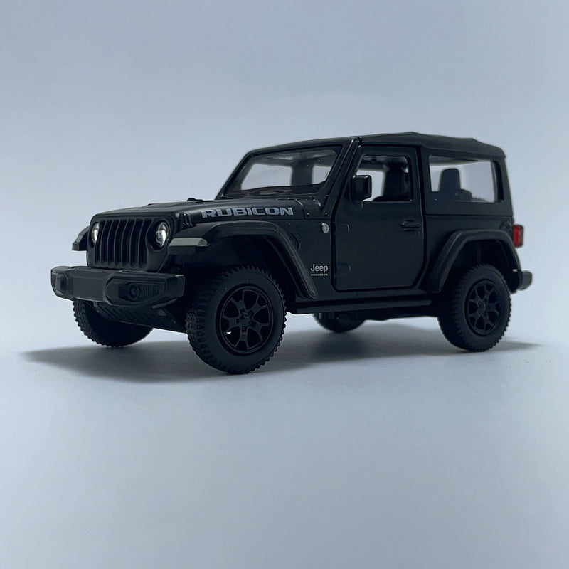 Carrinho Miniatura Jeep Wrangler Rubicon 2dr Preto Escala 1/36