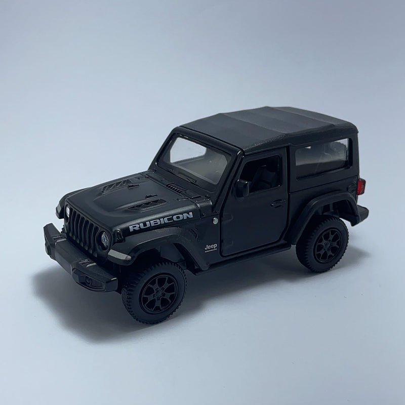 Carrinho Miniatura Jeep Wrangler Rubicon 2dr Preto Escala 1/36