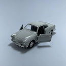 Miniatura Carro Antigo Clássico Volkswagen Karmann Ghia Coupe Branco Escala 1/36