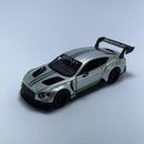 Miniatura Carro de Corrida Esportivo Bentley Continental GTS Prata Escala 1/36