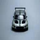 Miniatura Carro de Corrida Esportivo Bentley Continental GTS Prata Escala 1/36