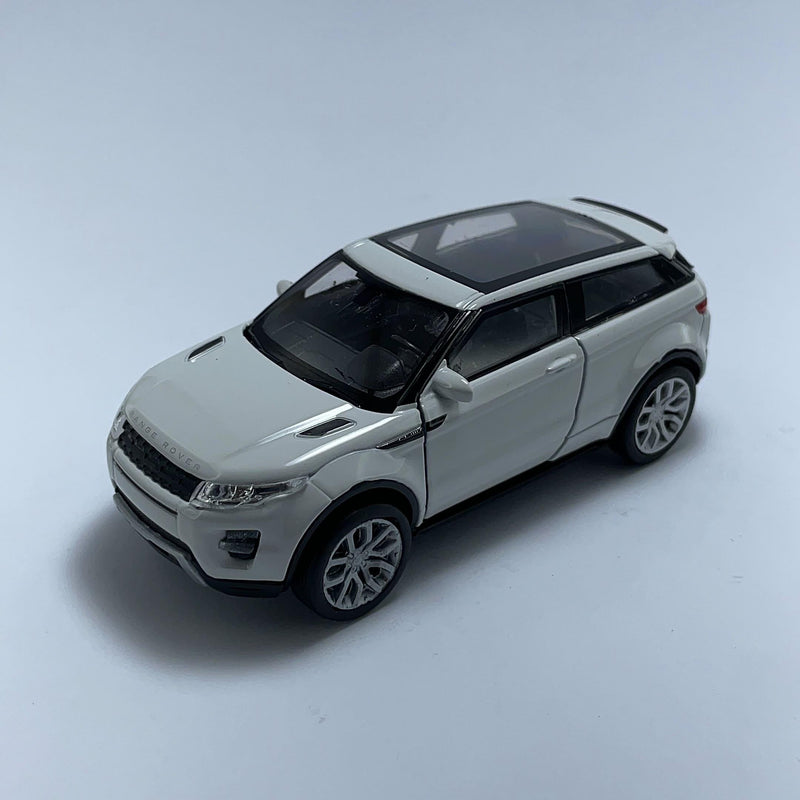 Miniatura Carrinho SUV Esportivo Range Rover Evoque Branco Escala 1/36