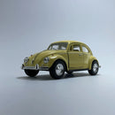 Carrinho Miniatura Antigo Clássico Brasileiro Volkswagen Fusca 1967 Creme Escala 1/36