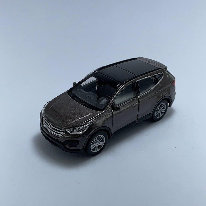 Miniatura Carro SUV Brasileiro Hyundai SantaFé Cinza Escala 1/36