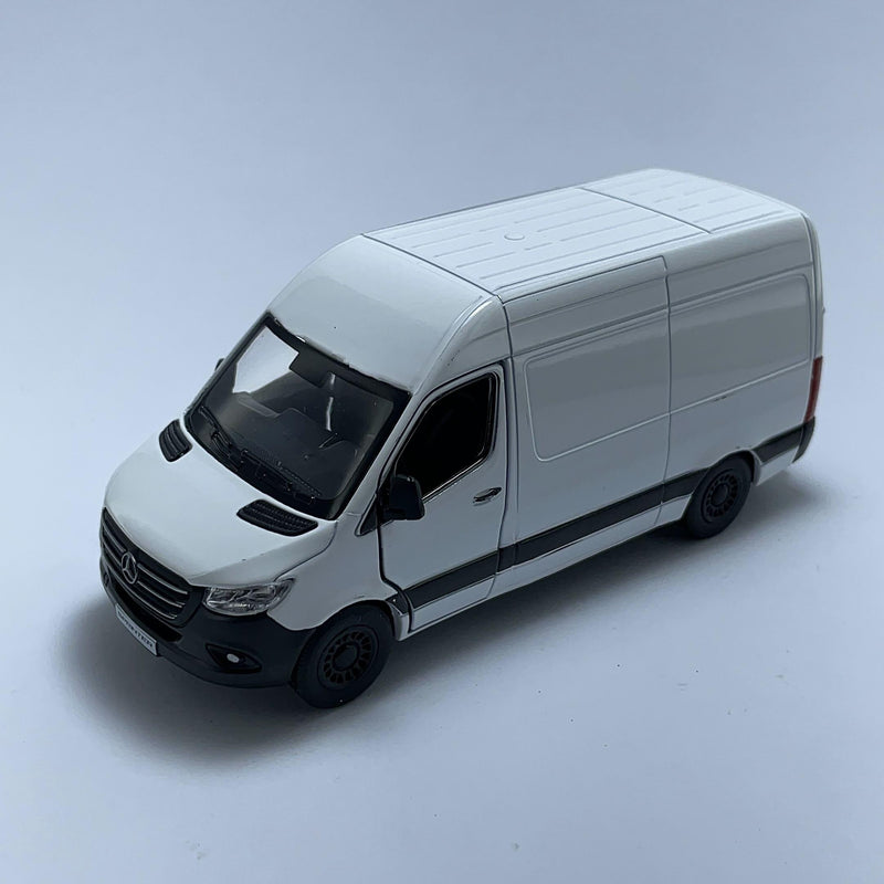 Miniatura Carro VAN Mercedes Benz Sprinter Branca Escala 1/36