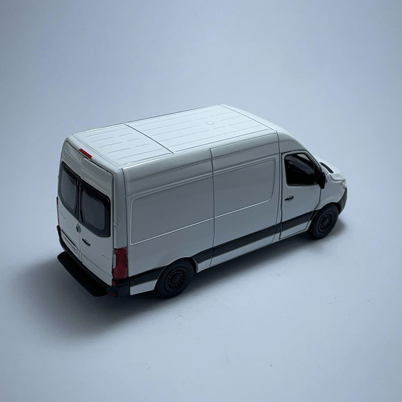 Miniatura Carro VAN Mercedes Benz Sprinter Branca Escala 1/36