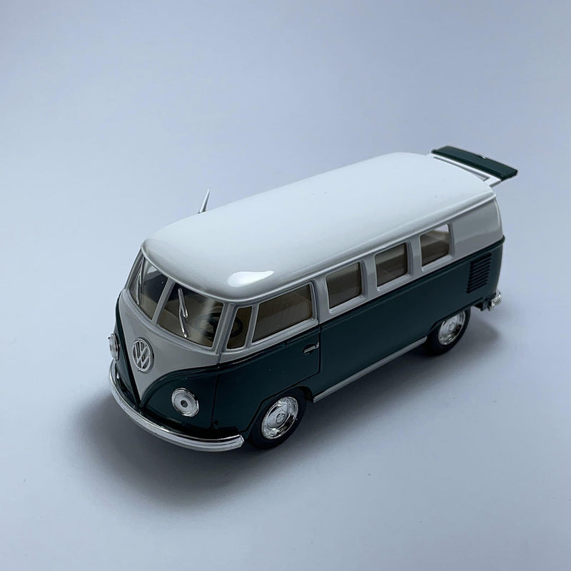 Miniatura Carrinho Antigo Clássico Brasileiro 1962 Volkswagen Kombi Classical Bus Verde Escala 1/36