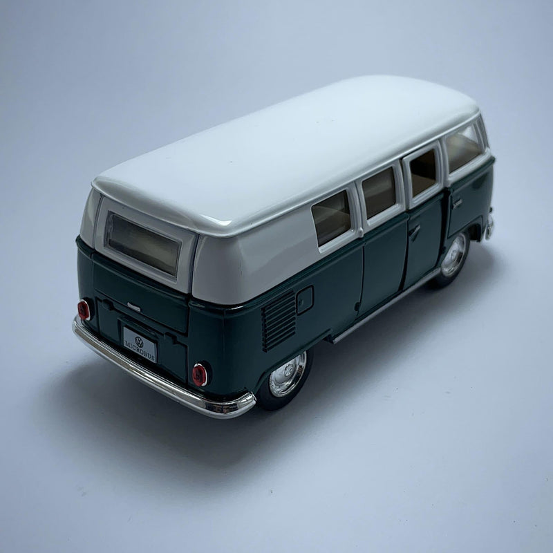 Miniatura Carrinho Antigo Clássico Brasileiro 1962 Volkswagen Kombi Classical Bus Verde Escala 1/36