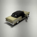 Carrinho Miniatura Antigo Clássico 1957 Chevrolet Bel Air Creme Escala 1/36