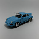Miniatura Carrinho Antigo de Corrida Porsche 911 Carrera Rs 1973 Azul Escala 1/36