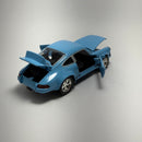 Miniatura Carrinho Antigo de Corrida Porsche 911 Carrera Rs 1973 Azul Escala 1/36