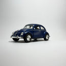 Miniatura Carro Antigo Clássico Brasileiro Volkswagen Fusca 1967 Azul Marinho Escala 1/36