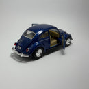 Miniatura Carro Antigo Clássico Brasileiro Volkswagen Fusca 1967 Azul Marinho Escala 1/36