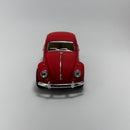 Carrinho Miniatura Antigo Clássico Brasileiro Volkswagen Fusca 1967 vermelho Fosco Escala 1/36