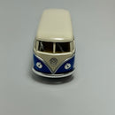 Miniatura Carro Antigo Clássico Brasileiro Volkswagen Kombi 1962 Azul Escala 1/36