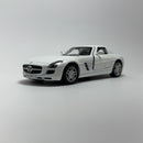 Miniatura Carrinho Esportivo Mercedes Benz SLS AMG Branco Escala 1/36