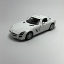 Miniatura Carrinho Esportivo Mercedes Benz SLS AMG Branco Escala 1/36