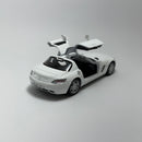 Miniatura Carrinho Esportivo Mercedes Benz SLS AMG Branco Escala 1/36